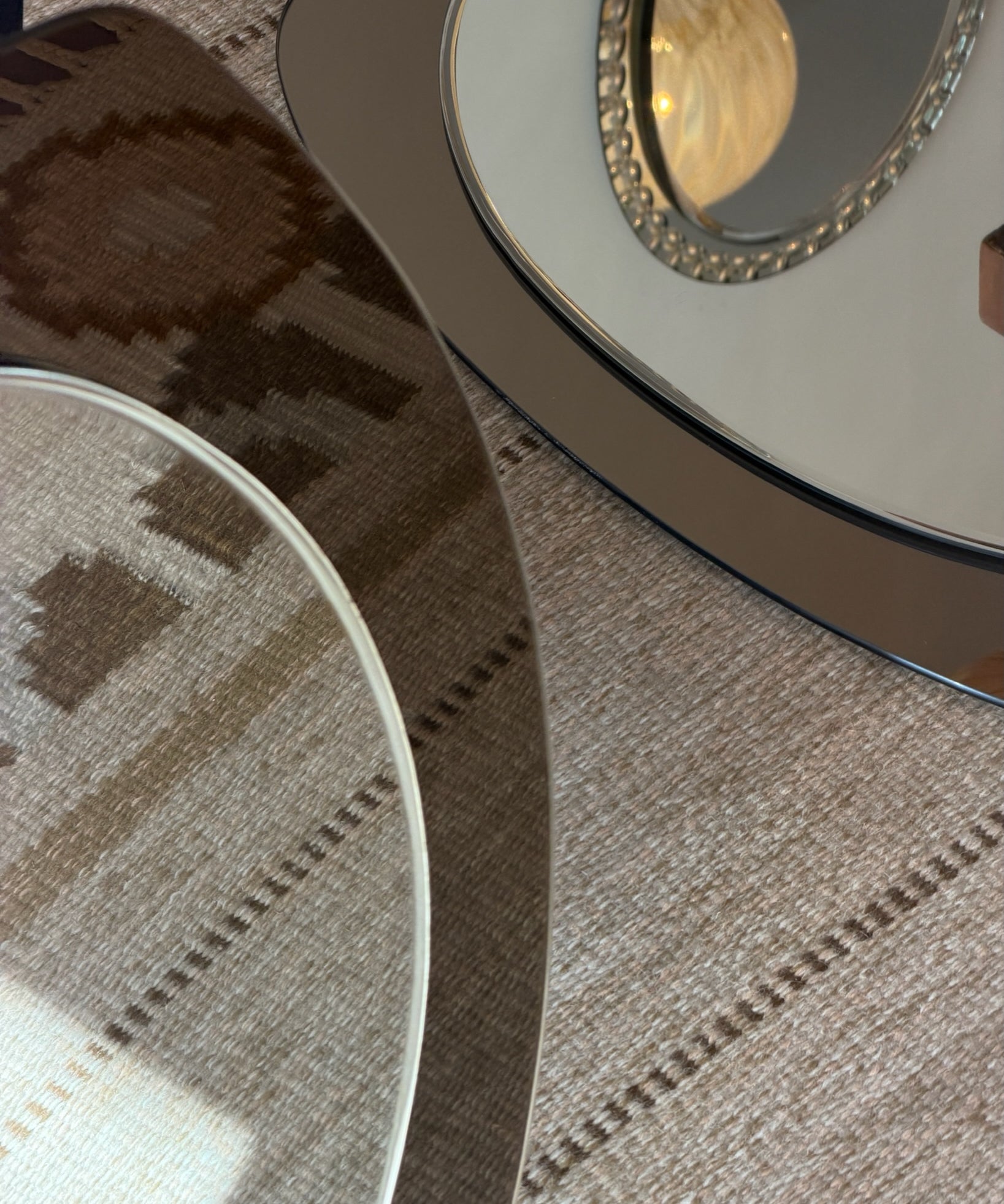 Vintage Italian mirror with brown mirror frame