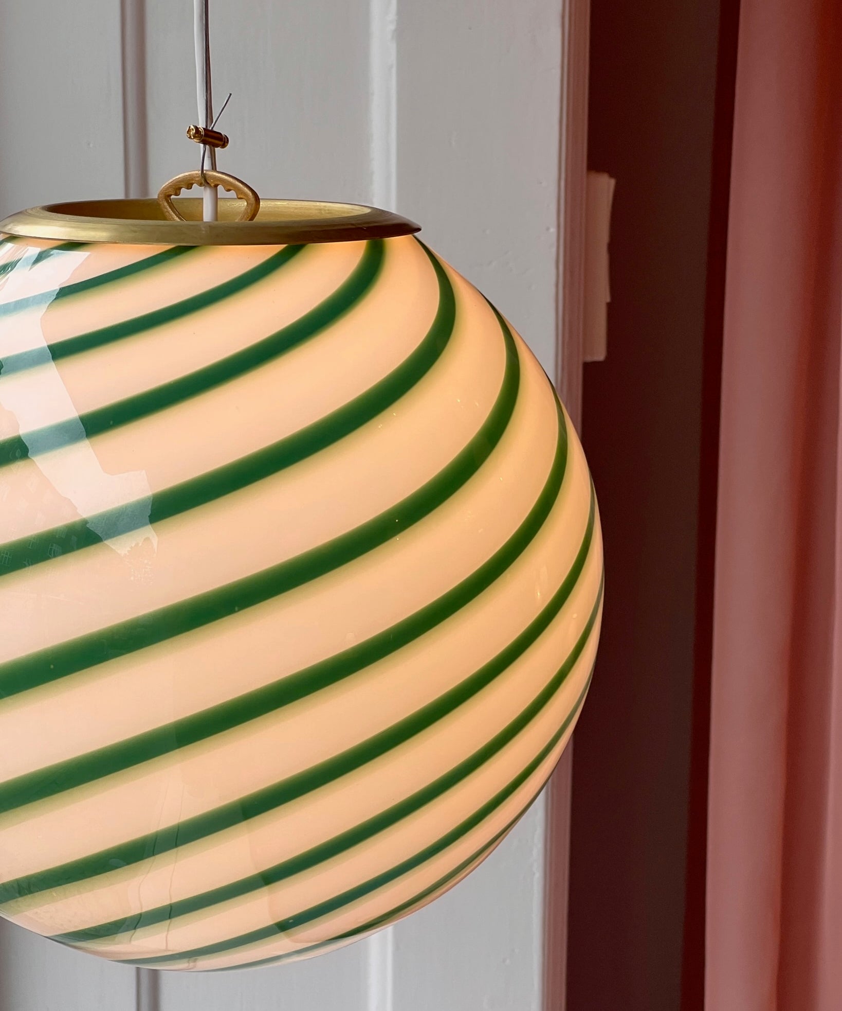 Candy ceiling lamp - Green swirl (D30)