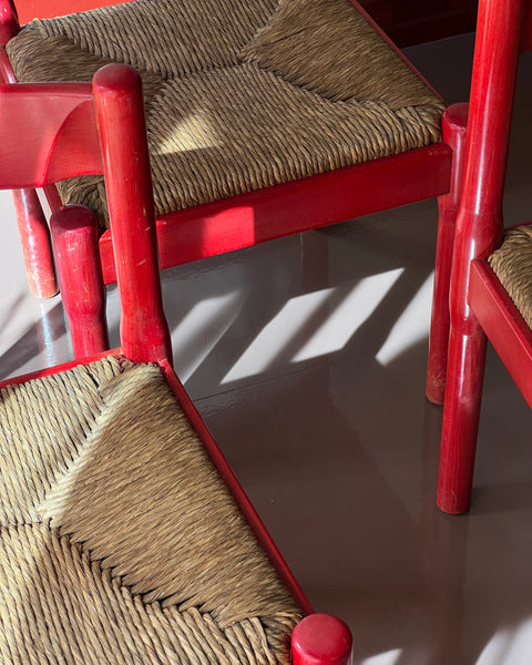 Carimate chair by Vico Magistretti (Red) (3 available)