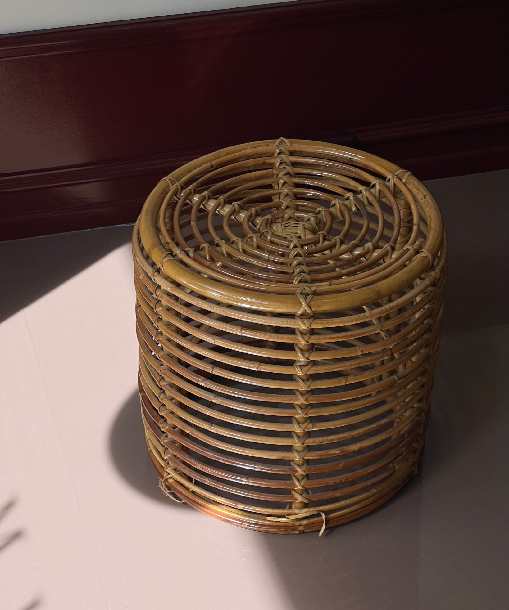 Vintage rattan stool