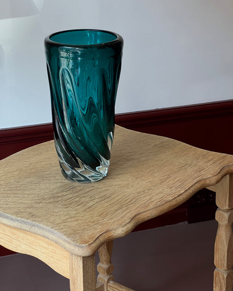 Vintage green/teal Murano vase