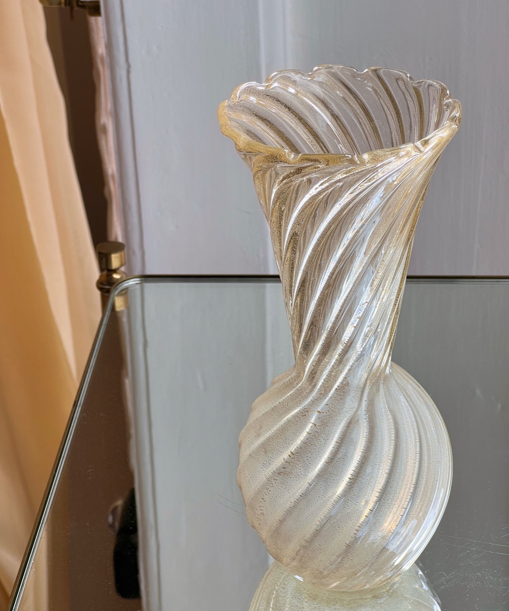 Vintage golden Murano vase