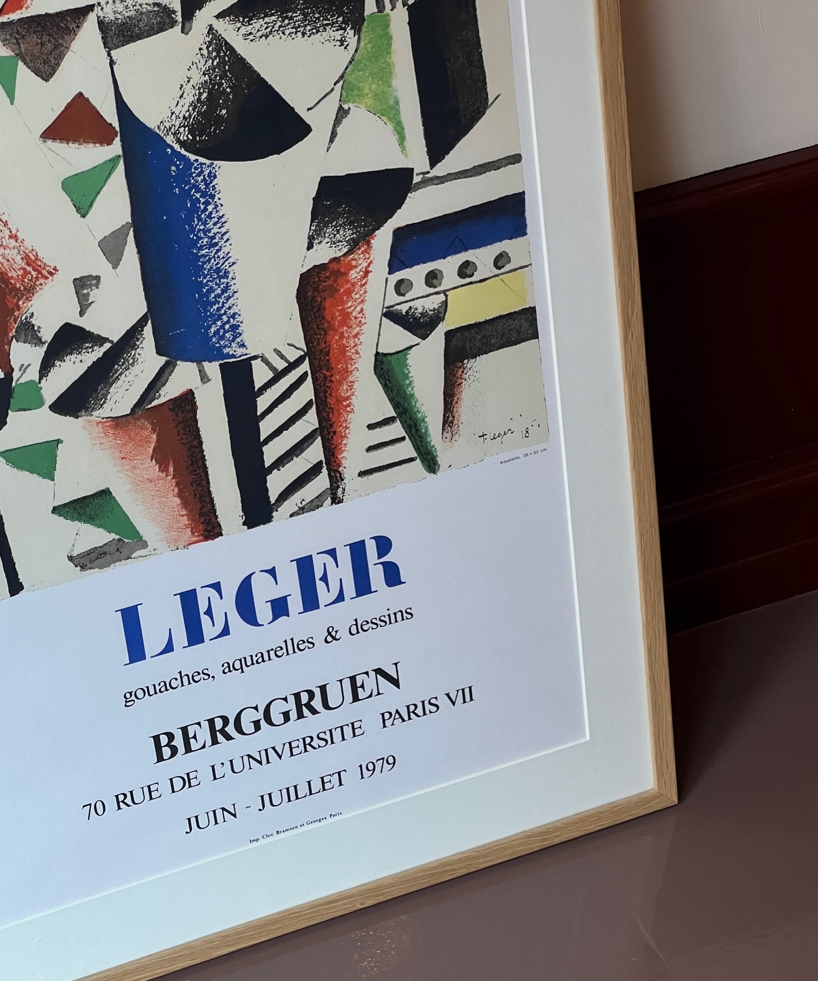 Vintage Fernand Leger Galerie Berggruen exhibition poster, 1979