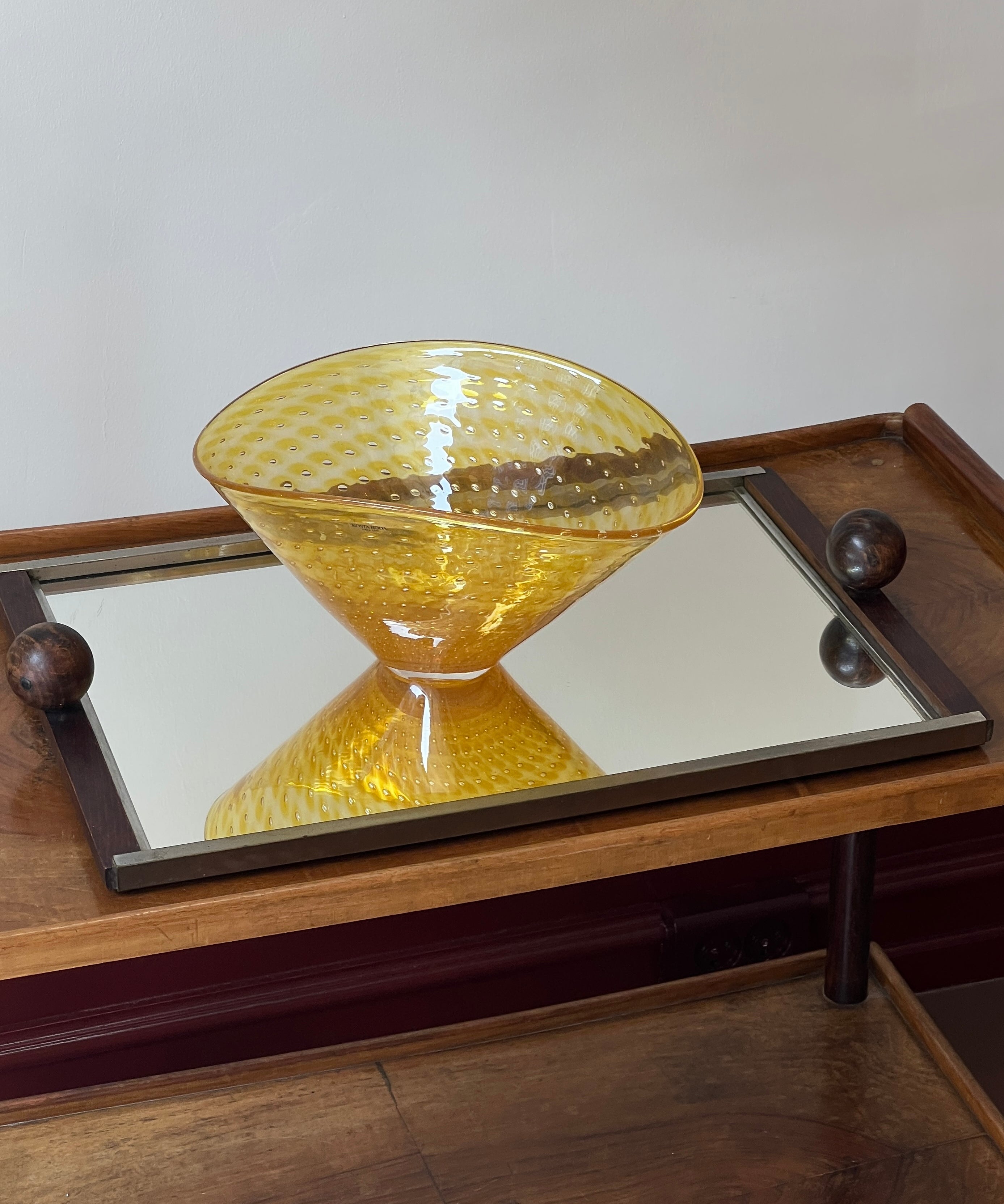 Vintage golden/yellow Murano bowl
