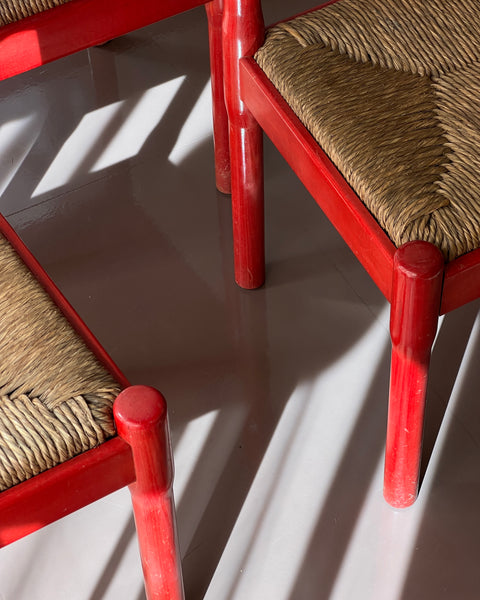 Carimate chair by Vico Magistretti (Red) (3 available)