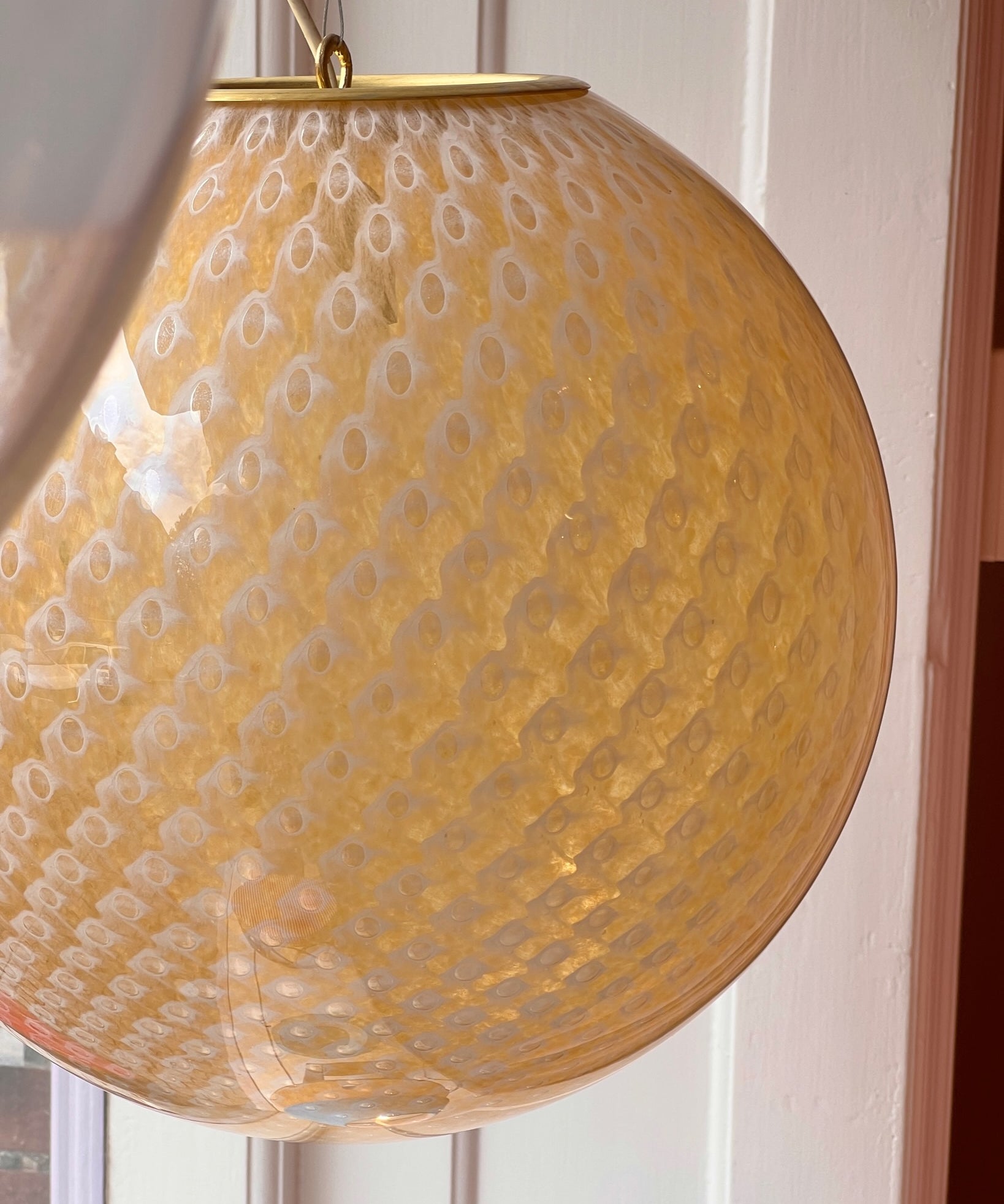 Candy ceiling lamp - Golden dotted (D40)