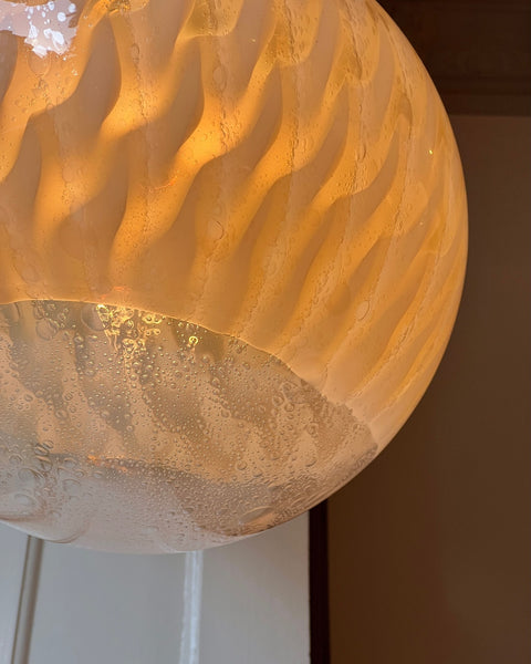 Vintage golden clear Murano ceiling lamp (D35)