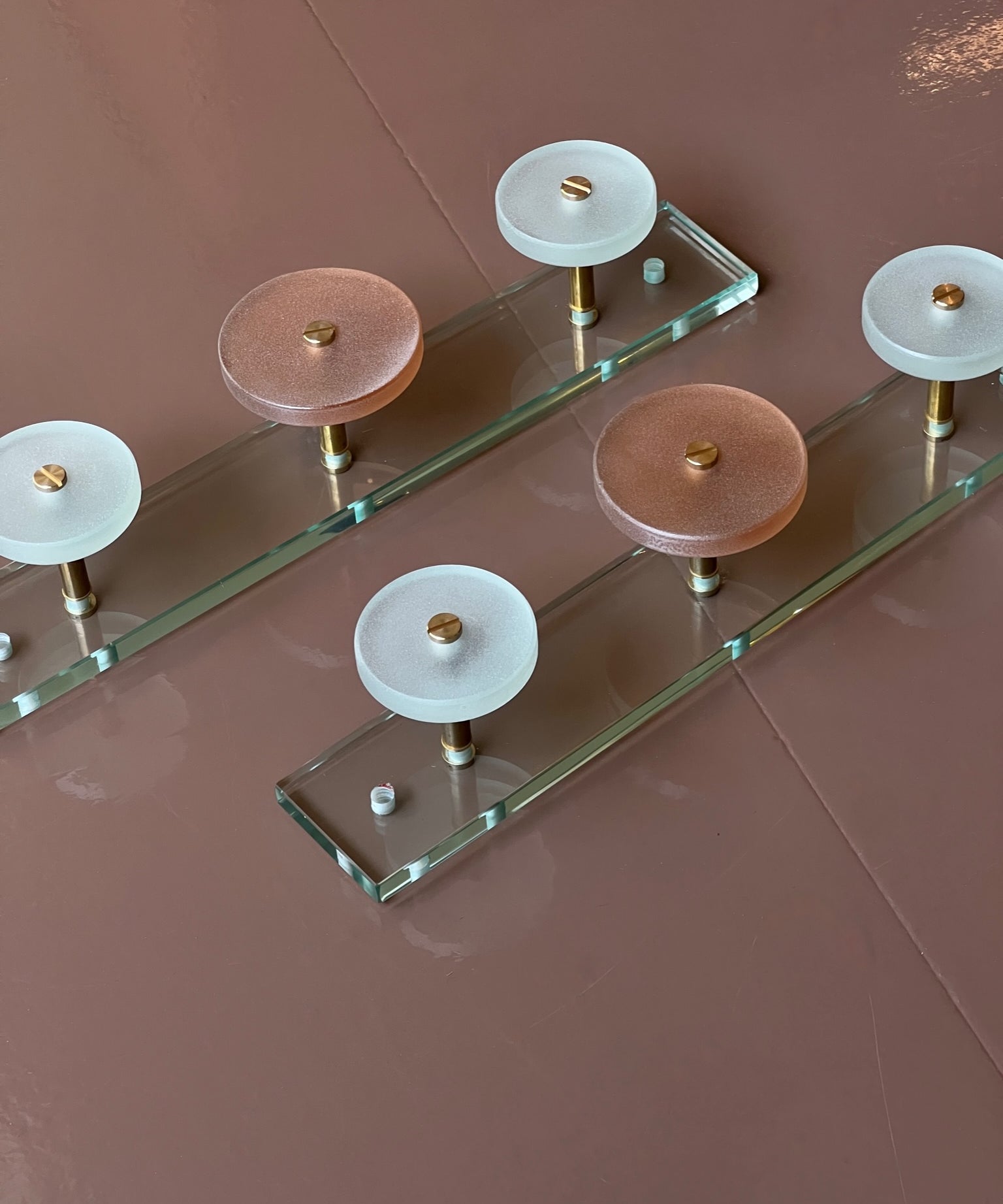 Vintage glass coat rack