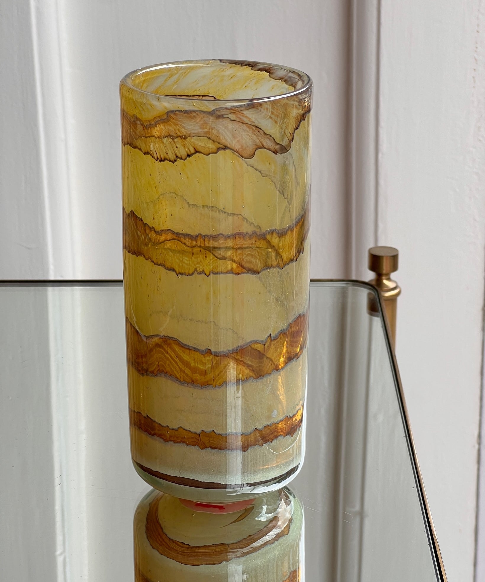 Vintage golden swirl vase