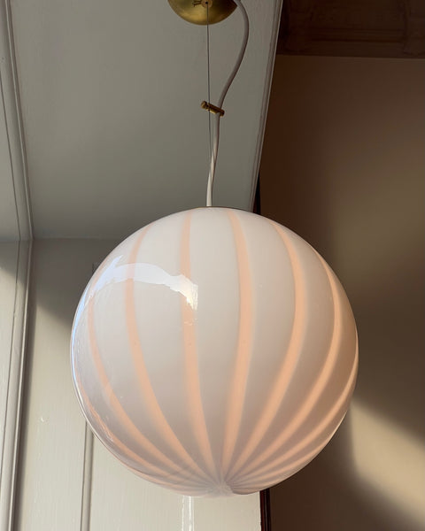 Ceiling lamp - White vertical stripes (D30)