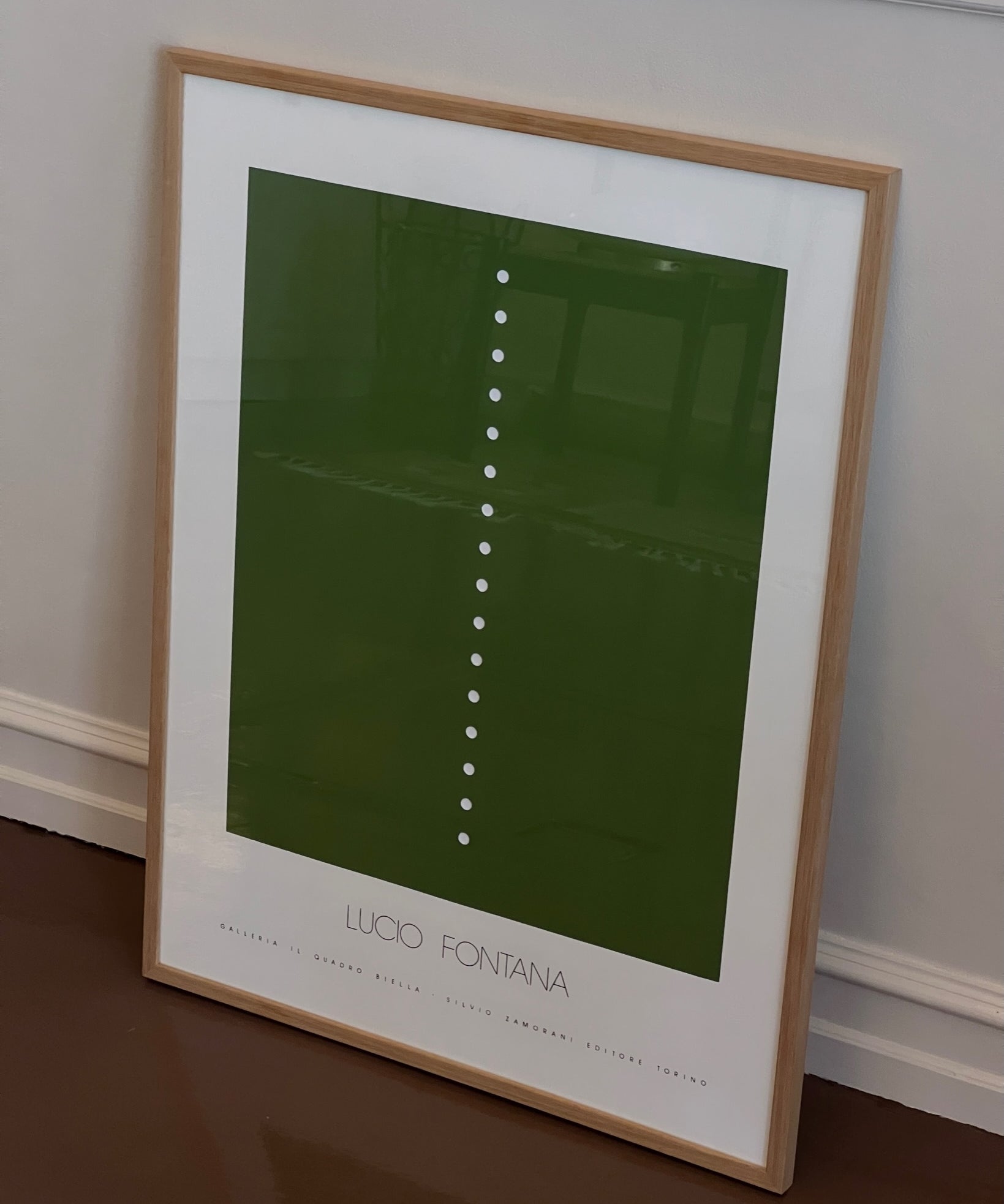Vintage Lucio Fontana exhibition poster, Galleria Il Quadro Biella Torino