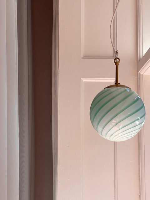 Ceiling lamp - Aqua green swirl (D20)