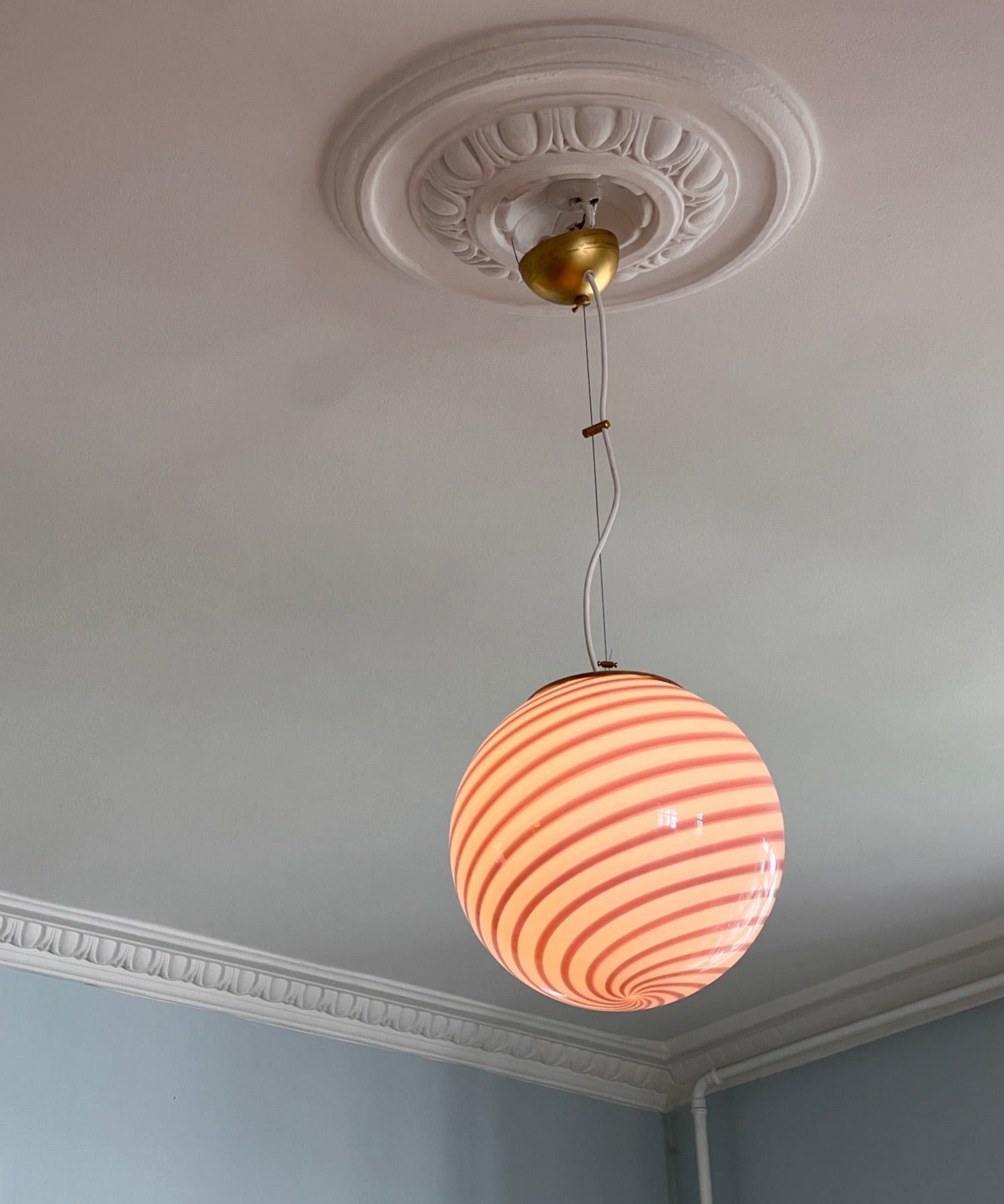 Candy ceiling lamp - Pink lavender swirl (D30)