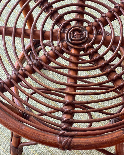 Vintage rattan table