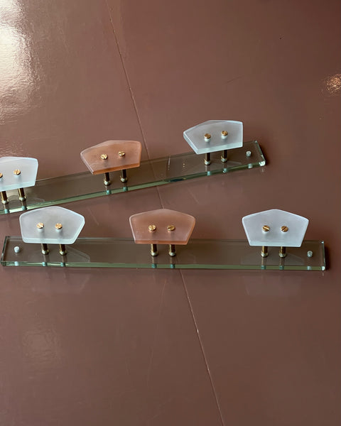 Vintage glass coat rack (2 available)