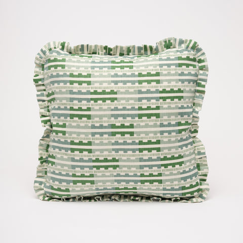 Marianne ruffled cushion - Green