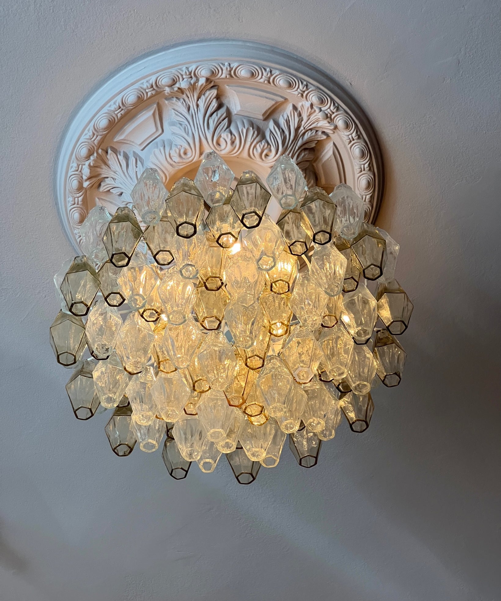 Large vintage Carlo Scarpa Murano chandelier
