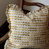 Marianne ruffled cushion - Saffron