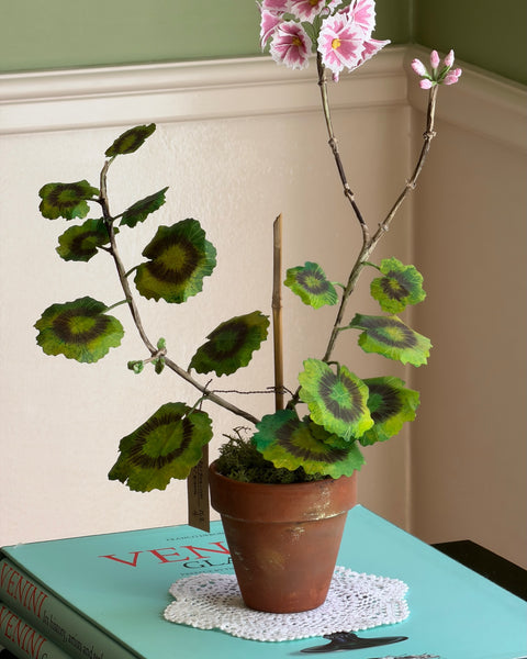 Paper flower 'Pink Pelargonium Piccolo'