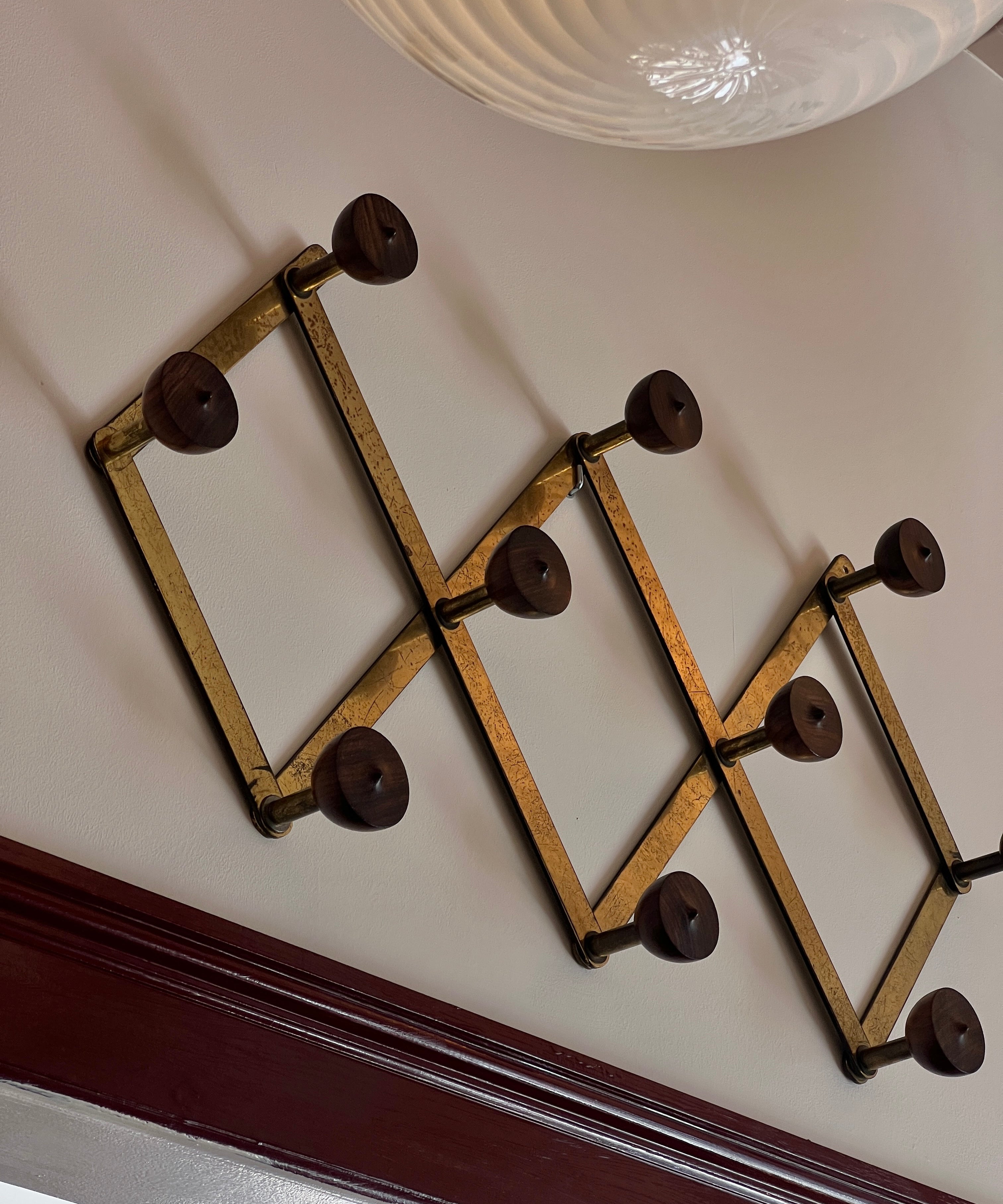 Vintage Azucena Brass Coat Hanger by Luigi Caccia Dominioni