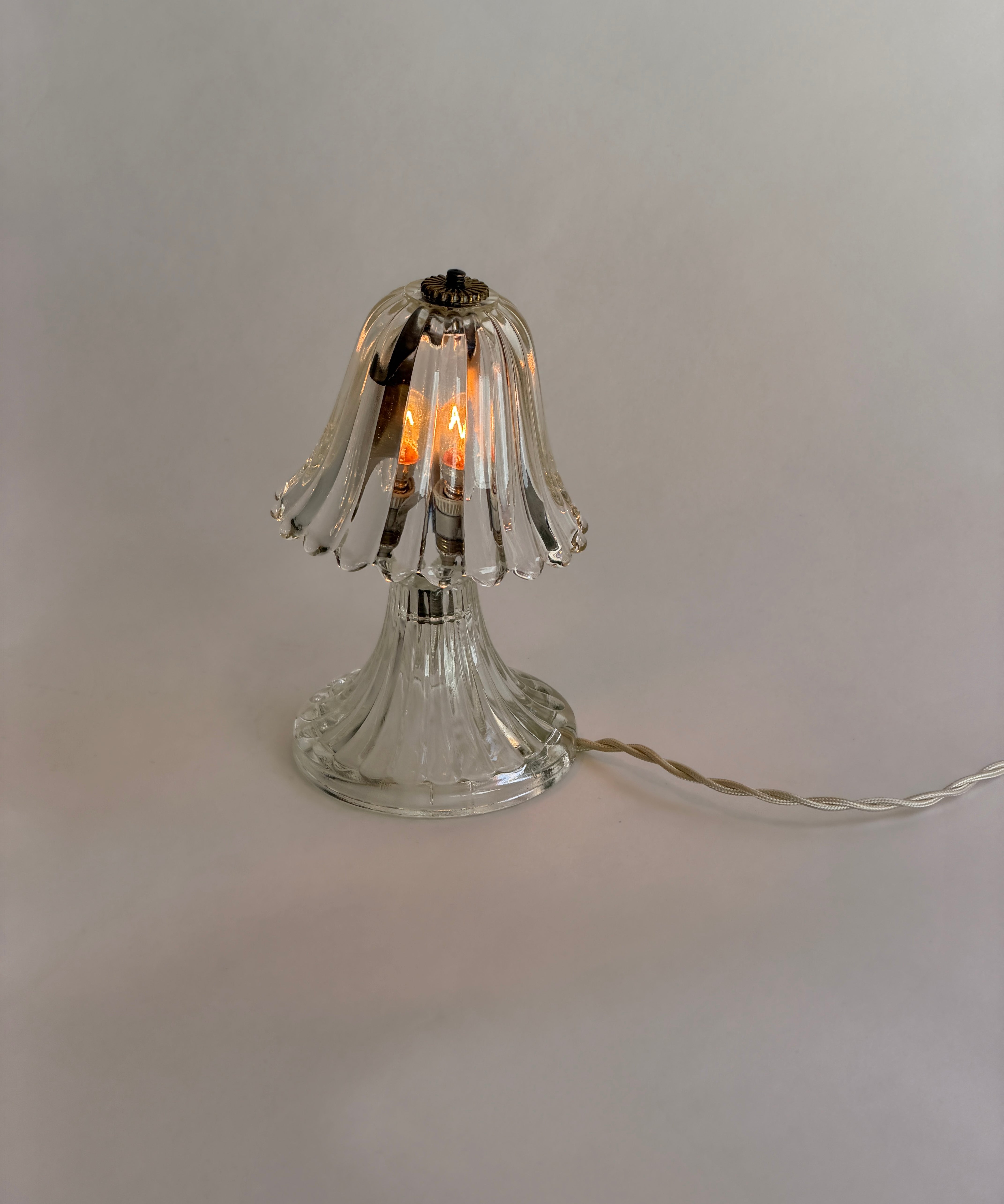 Vintage clear Murano table lamp