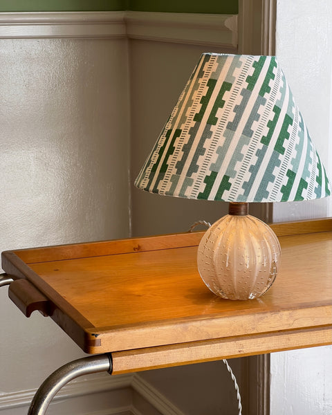 Vintage golden / white Murano table lamp (incl. lampshade)