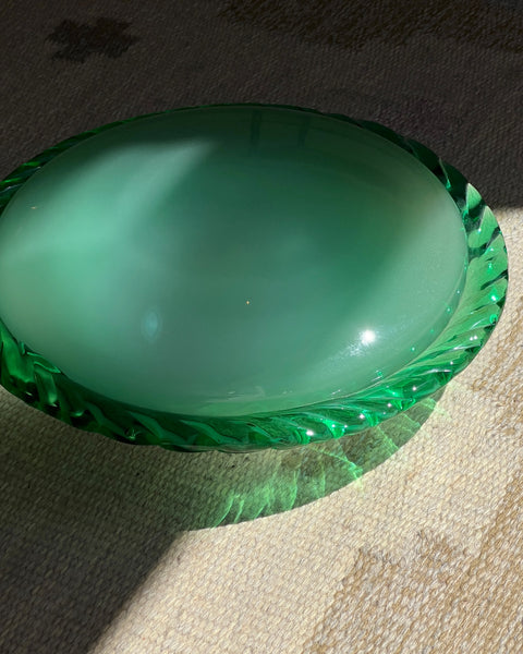 Vintage green Murano ceiling/wall lamp (D35)