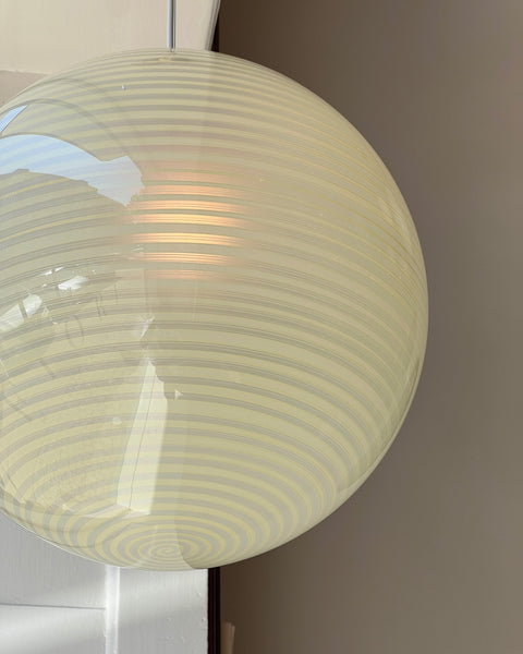 Vintage yellow/cream swirl Murano ceiling lamp (D40)