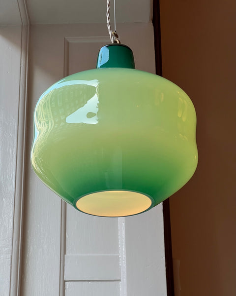 Vintage Massimo Vignelli opal green ceiling lamp (30 cm)