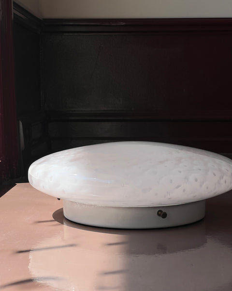 Vintage Murano light pink dotted ceiling/wall lamp (D30)