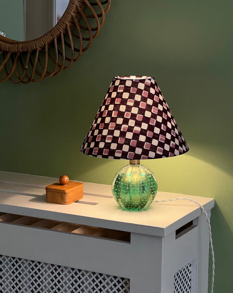 Vintage green Murano table lamp (incl. lampshade)