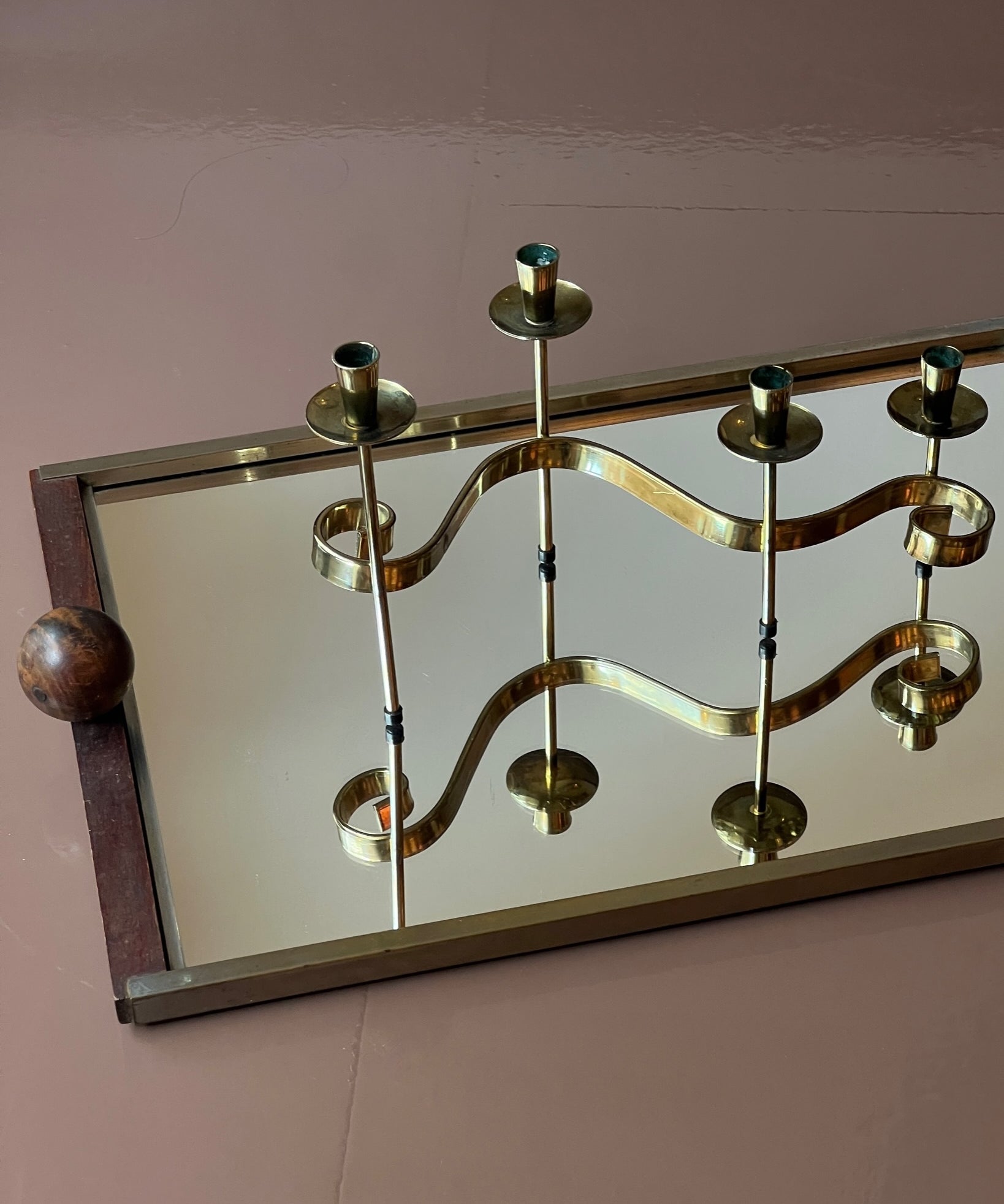 Vintage brass candle holder
