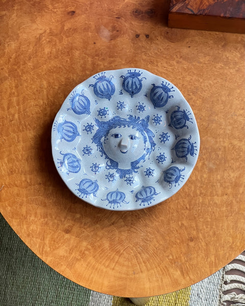 Vintage Bjørn Wiinblad ceramic wall plate