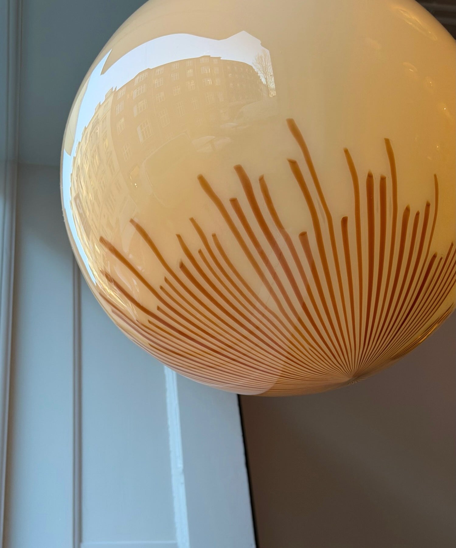 Vintage Ludovico Diaz de Santillana Murano Anemone ceiling lamp (D40)