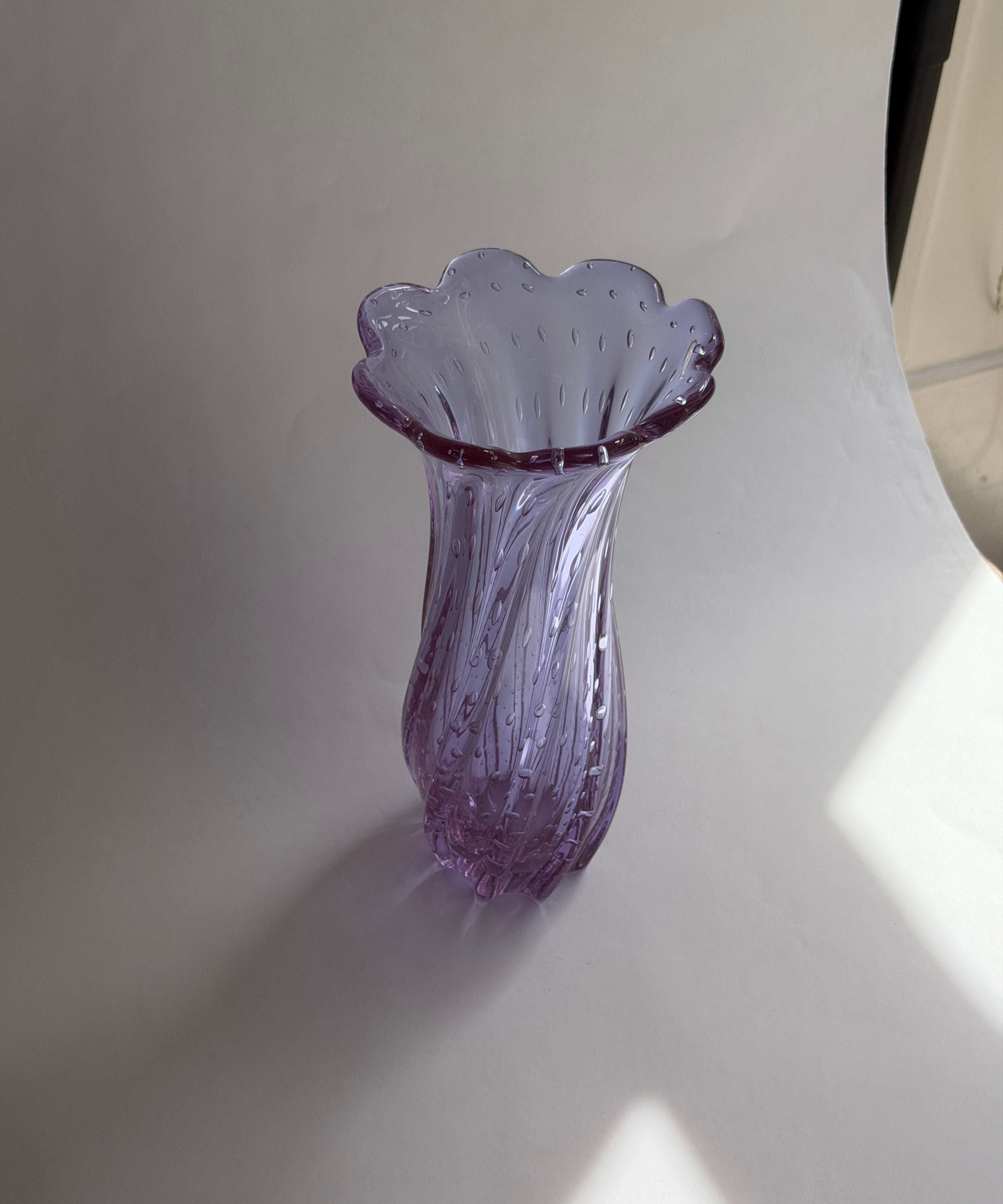 Vintage purple Murano vase