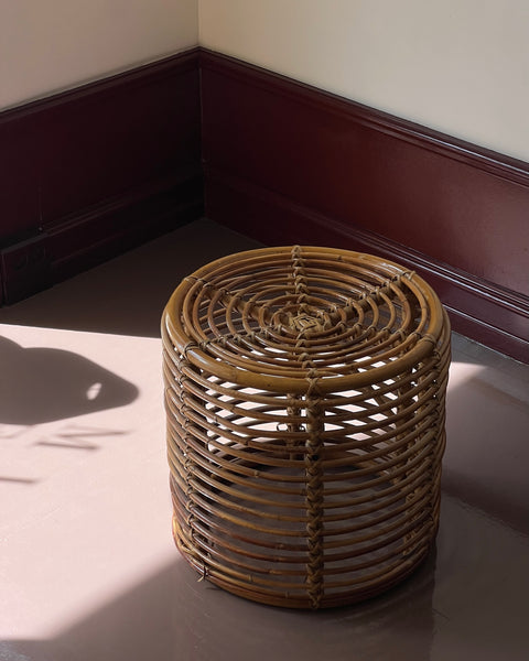 Vintage rattan stool