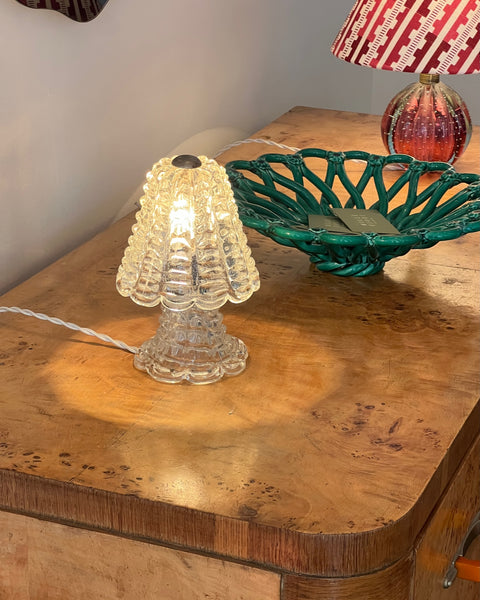 Vintage clear Murano table lamp