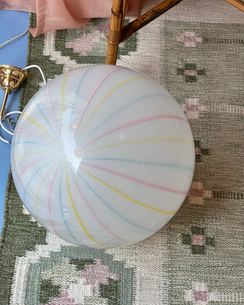 Vintage multi-colored Murano ceiling lamp (D40)