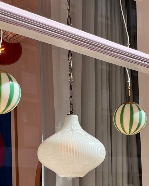 Ceiling lamp - Green vertical stripes (D20)