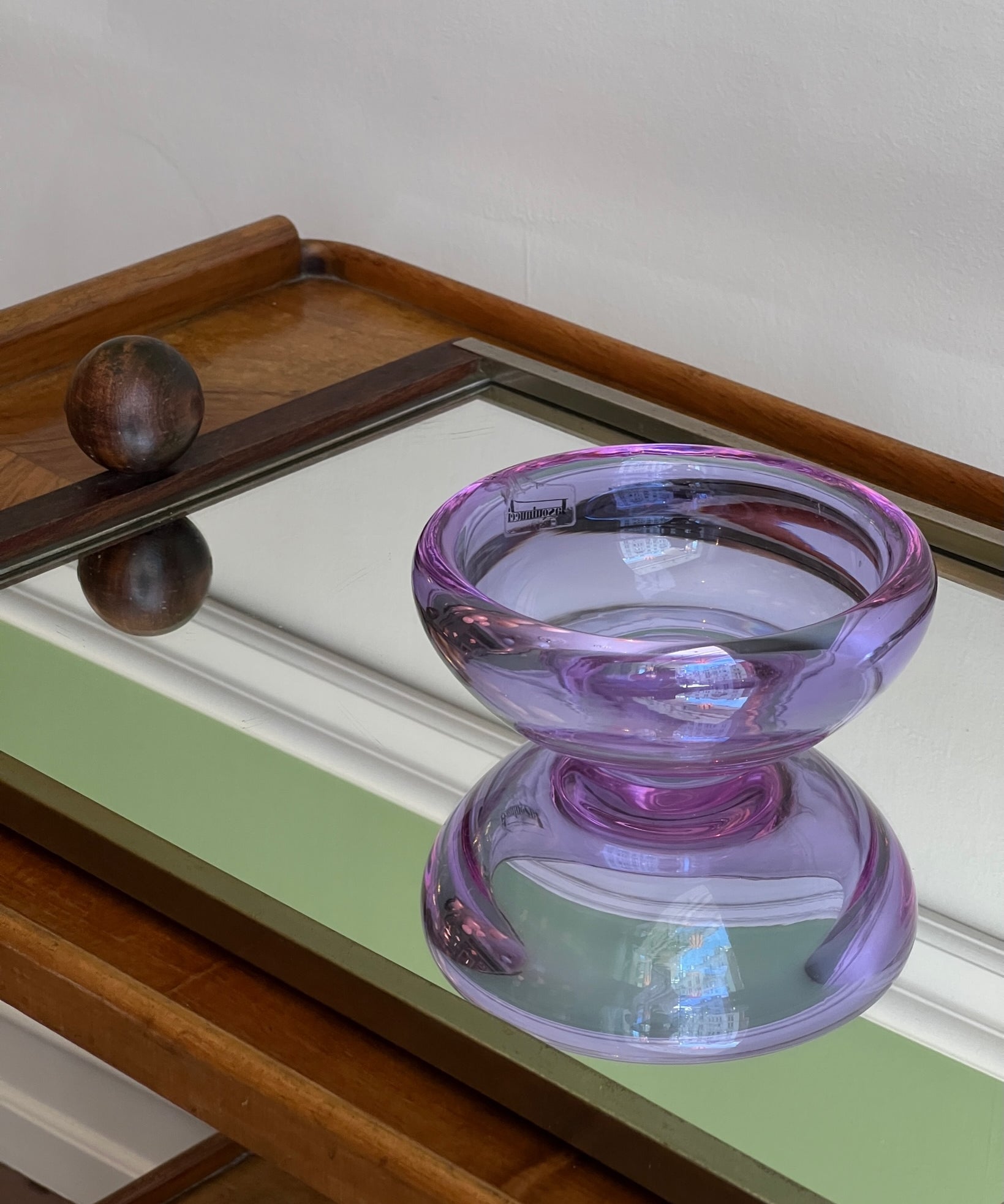 Vintage purple bowl by Pasquinucci