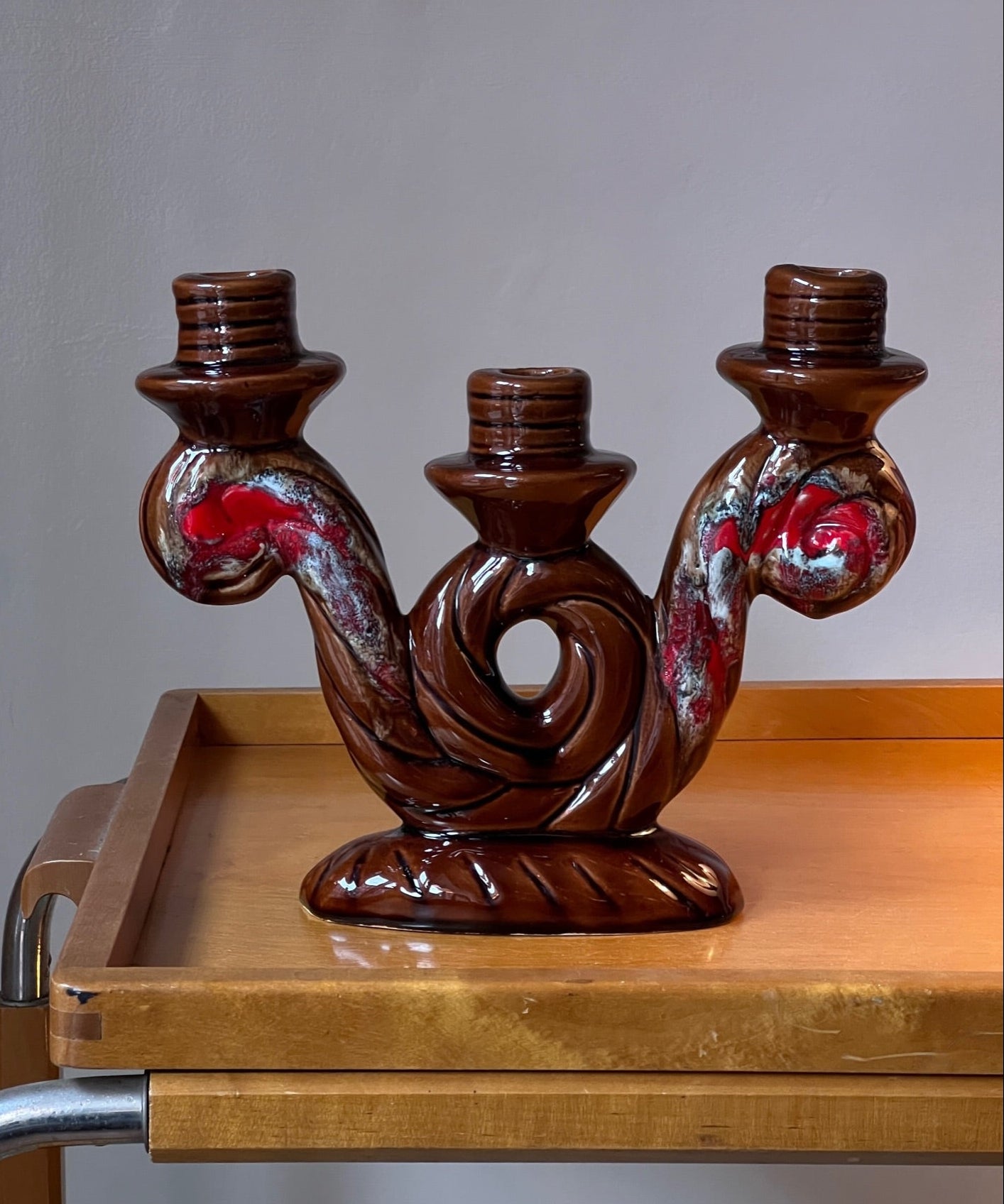 Vintage Vallauris ceramic candle holder