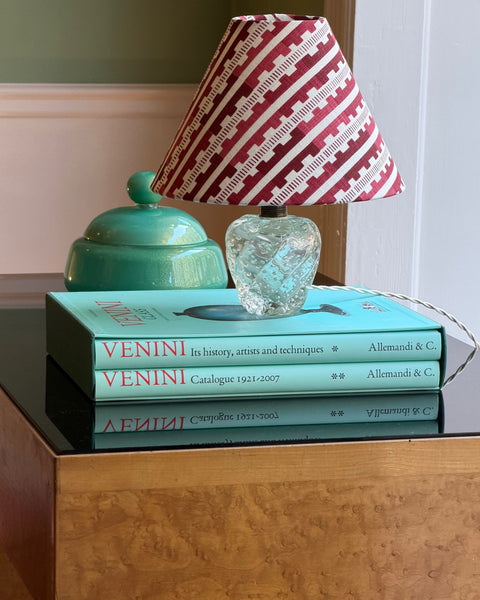 Vintage clear Murano table lamp (with shade)