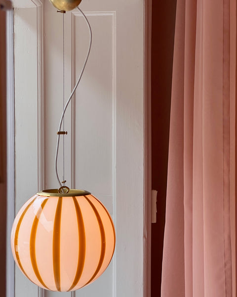 Ceiling lamp - Yellow/amber vertical stripes (D30)