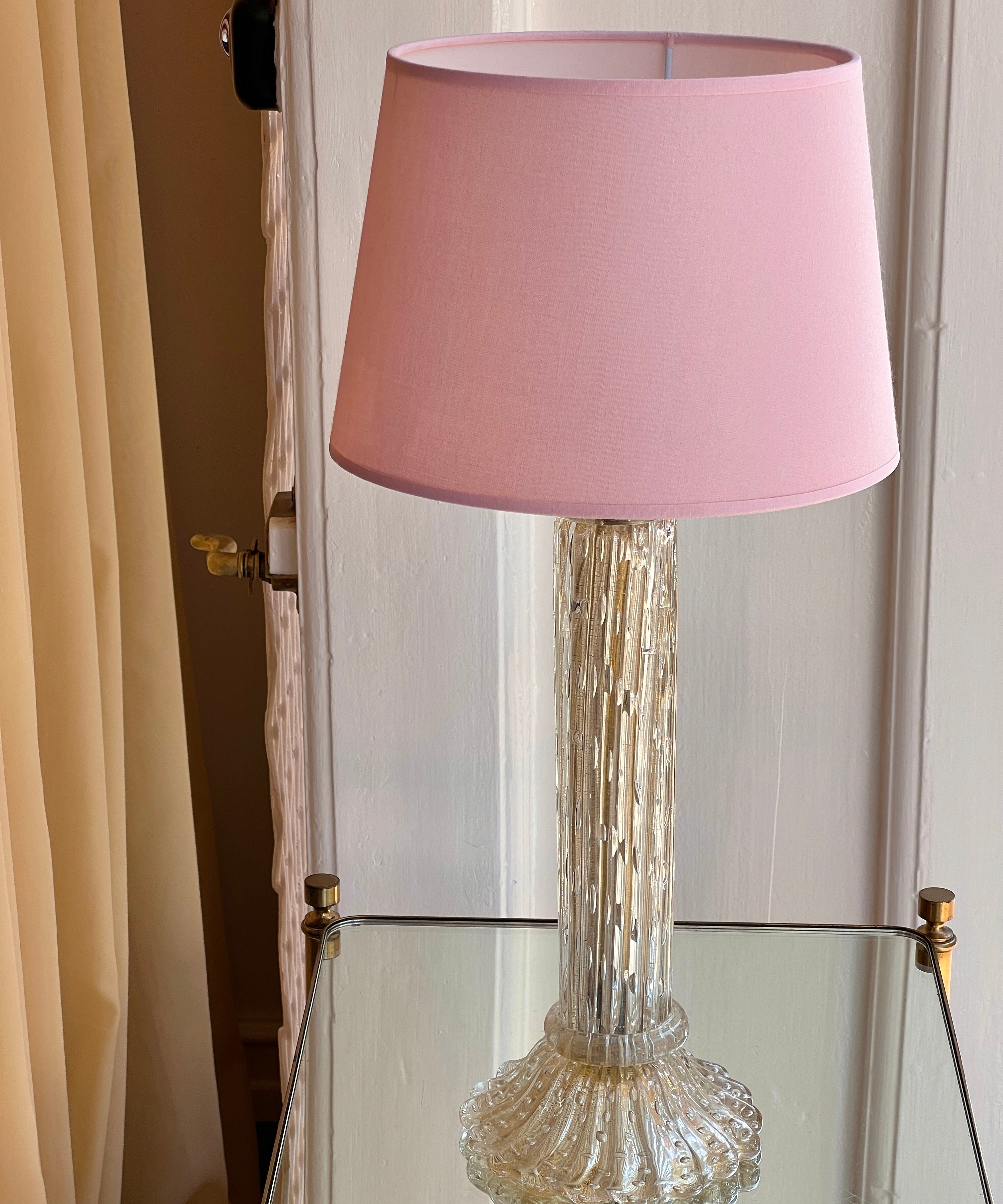 Vintage golden/clear Murano table lamp (with shade)