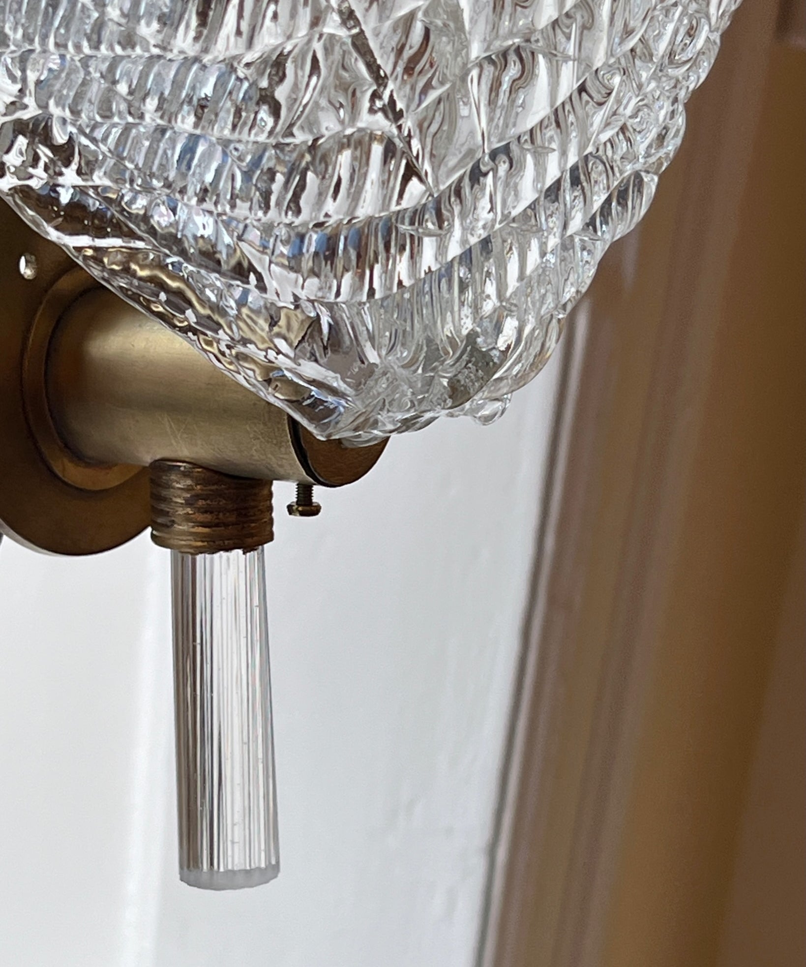 Vintage Murano shell wall lamp