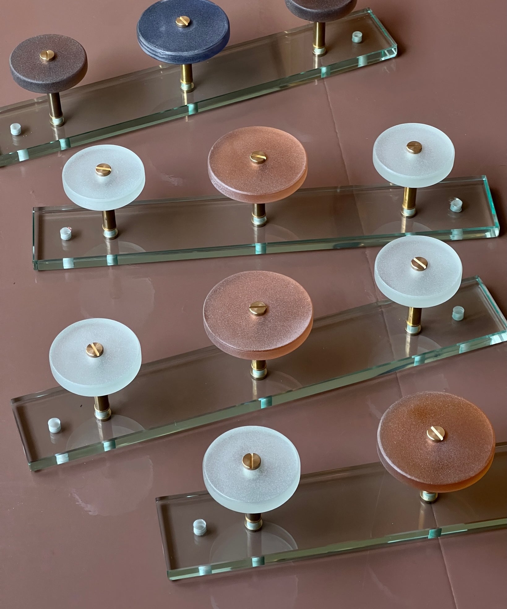 Vintage glass coat rack