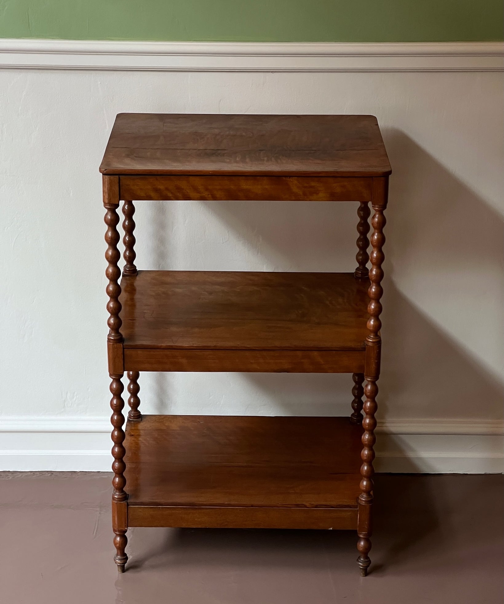 Vintage wooden bobbin etagere/shelves
