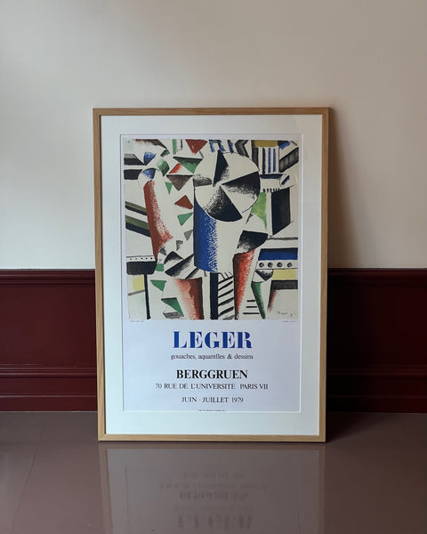 Vintage Fernand Leger Galerie Berggruen exhibition poster, 1979