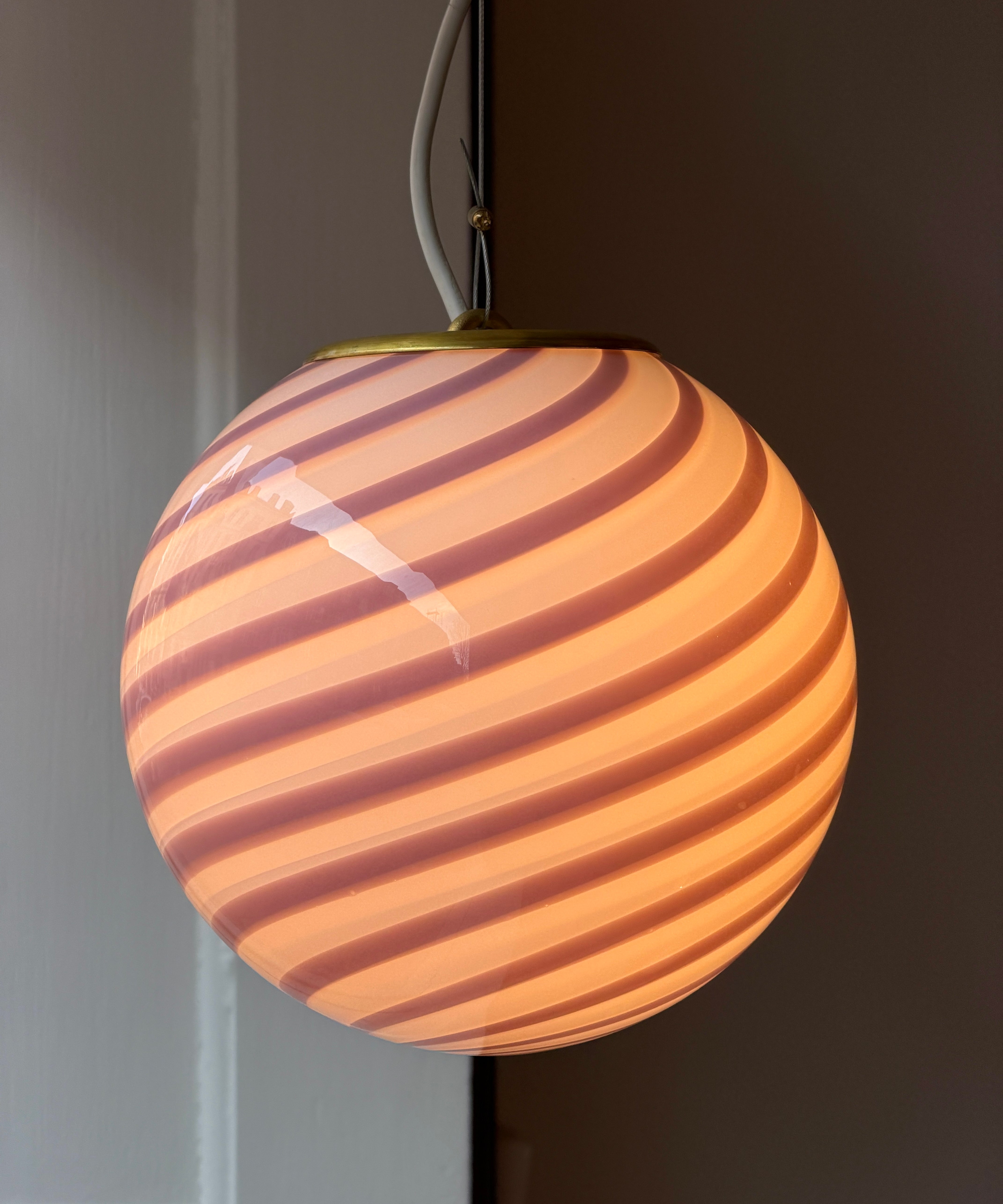 Candy ceiling lamp - Pink lavender swirl (D20)