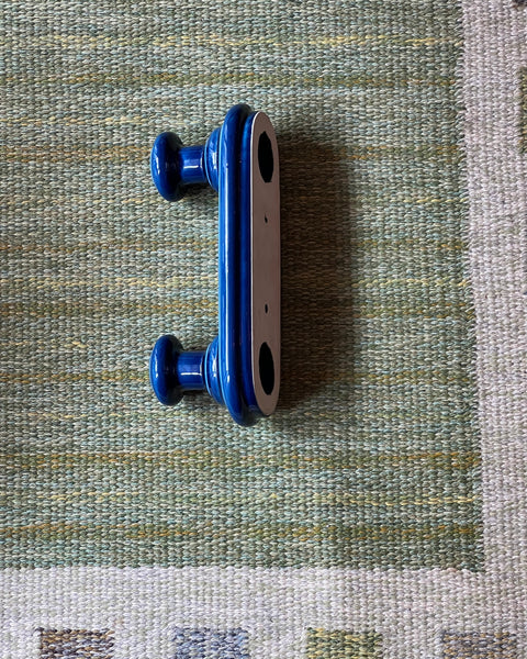 Vintage blue ceramic bathroom rack